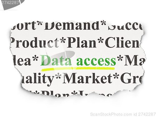 Image of Data concept: Data Access on Paper background