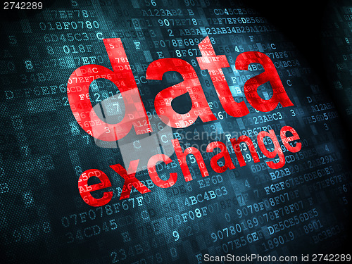 Image of Data concept: Data Exchange on digital background