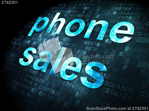 Image of Marketing concept: Phone Sales on digital background