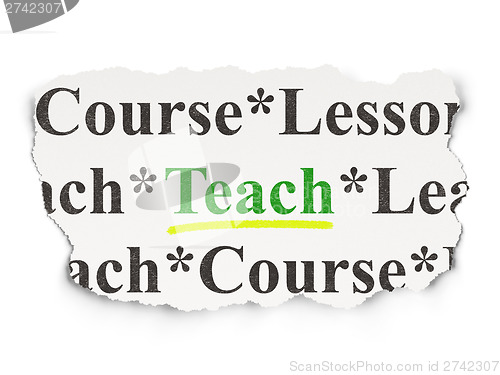 Image of Education concept: Teach on Paper background