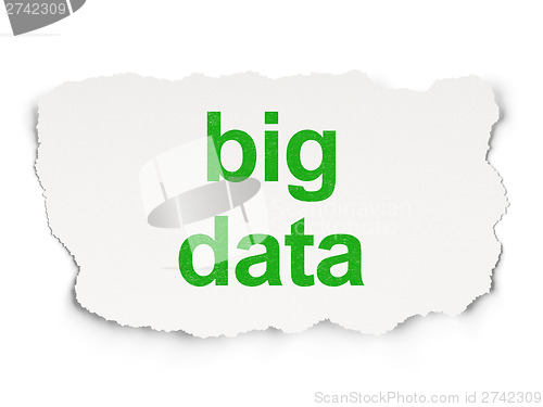 Image of Information concept: Big Data on Paper background