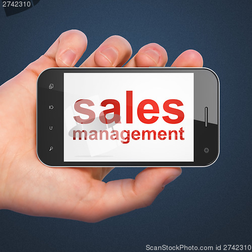 Image of Marketing concept: Sales Management on smartphone