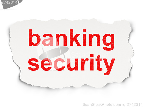Image of Safety concept: Banking Security on Paper background