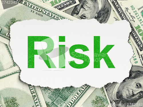 Image of Business concept: Risk on Money background