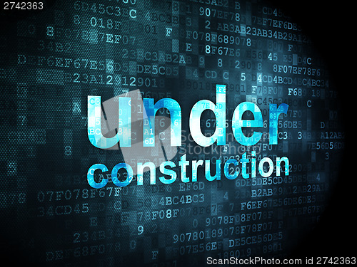 Image of SEO web design concept: Under Construction on digital background