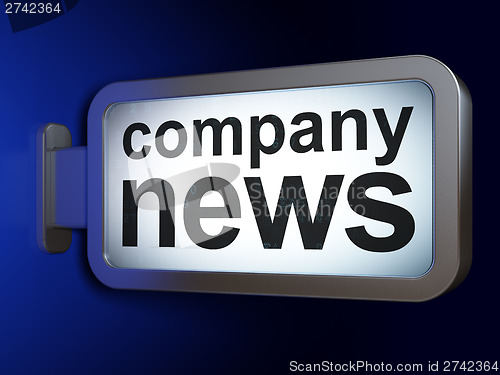 Image of News concept: Company News on billboard background