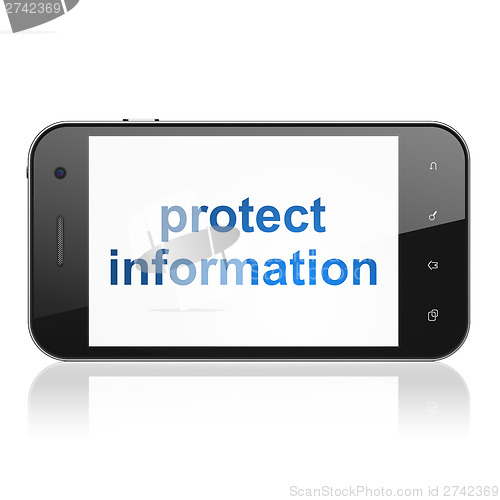 Image of Security concept: Protect Information on smartphone
