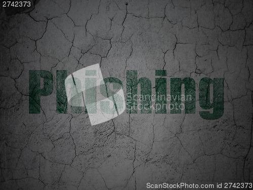 Image of Safety concept: Phishing on grunge wall background