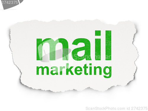 Image of Advertising concept: Mail Marketing on Paper background