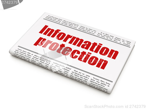 Image of Safety news concept: newspaper headline Information Protection