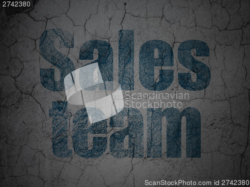 Image of Advertising concept: Sales Team on grunge wall background