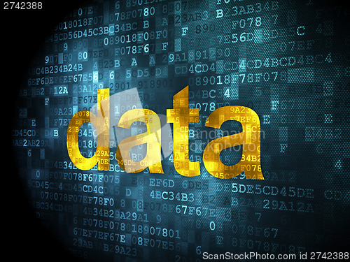 Image of Data concept: Data on digital background