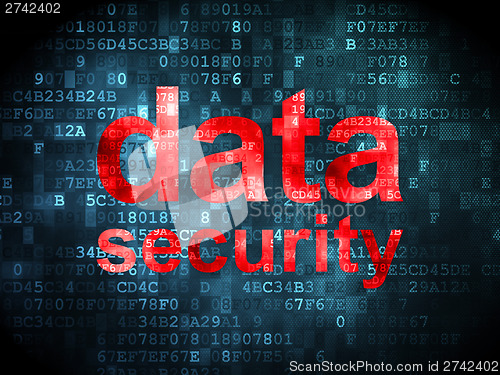 Image of Privacy concept: Data Security on digital background