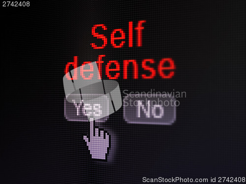 Image of Privacy concept: Self Defense on digital computer screen