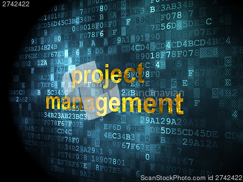 Image of Business concept: Project Management on digital background