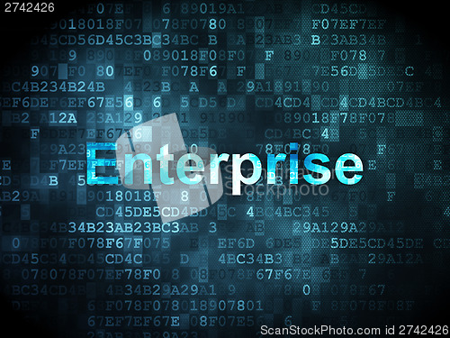 Image of Business concept: Enterprise on digital background