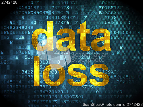 Image of Data concept: Data Loss on digital background