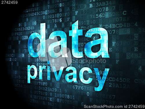Image of Protection concept: Data Privacy on digital background