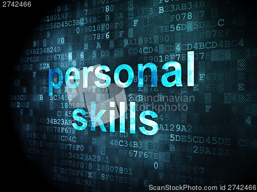 Image of Education concept: Personal Skills on digital background
