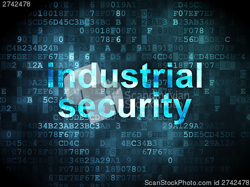 Image of Protection concept: Industrial Security on digital background