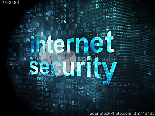Image of Protection concept: Internet Security on digital background