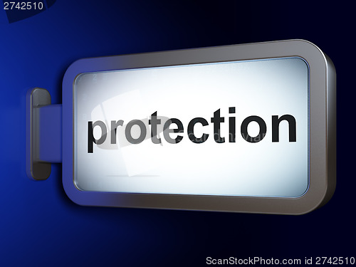 Image of Protection concept: Protection on billboard background