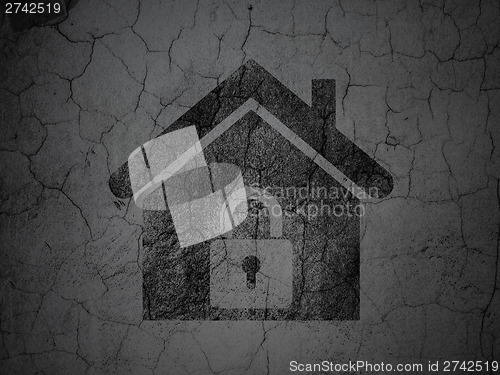 Image of Business concept: Home on grunge wall background