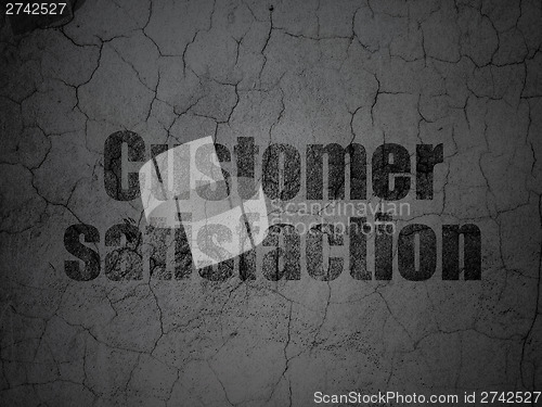 Image of Marketing concept: Customer Satisfaction on grunge wall backgrou