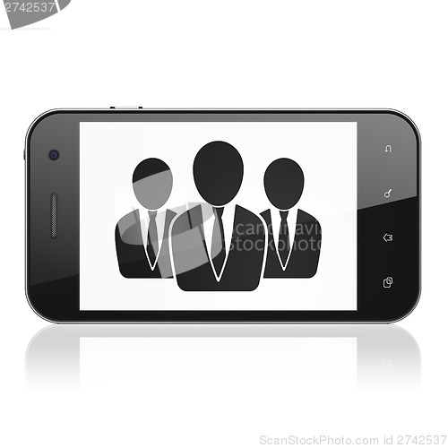 Image of Law concept: Business People on smartphone