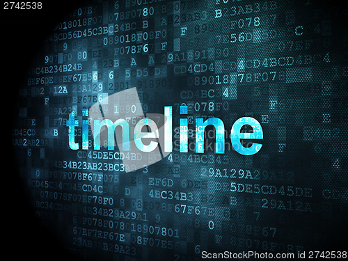 Image of Timeline concept: Timeline on digital background