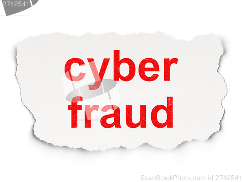 Image of Security concept: Cyber Fraud on Paper background