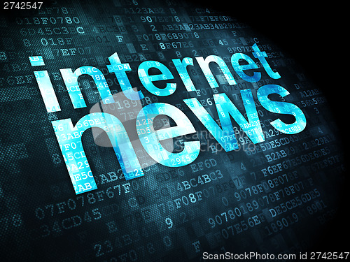 Image of News concept: Internet News on digital background