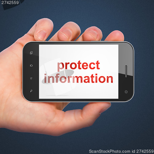 Image of Privacy concept: Protect Information on smartphone