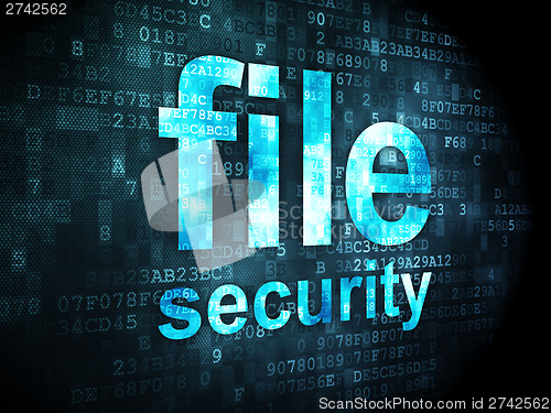 Image of Privacy concept: File Security on digital background