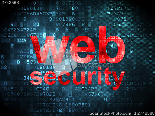 Image of Protection concept: Web Security on digital background