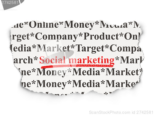Image of Marketing concept: Social Marketing on Paper background