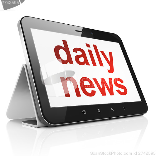 Image of News concept: Daily News on tablet pc computer