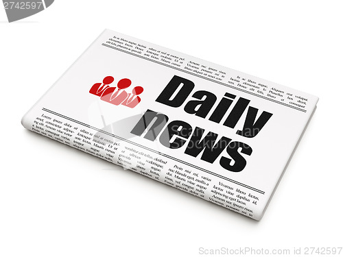 Image of News news concept: newspaper with Daily News and Business People