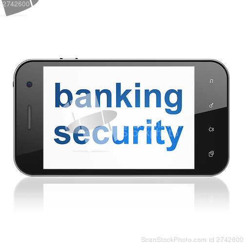 Image of Safety concept: Banking Security on smartphone