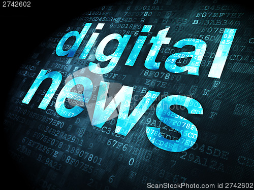 Image of News concept: Digital News on digital background