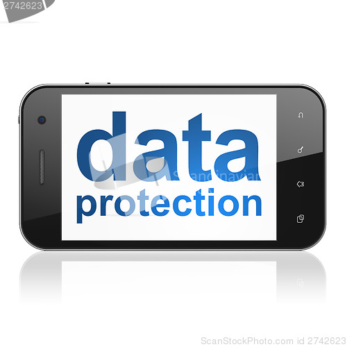 Image of Safety concept: Data Protection on smartphone