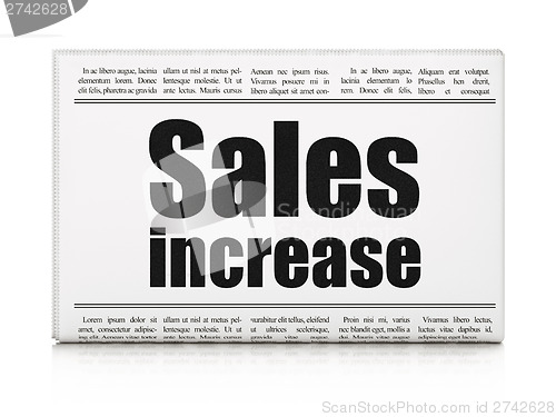 Image of Advertising news concept: newspaper headline Sales Increase