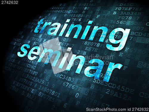 Image of Education concept: Training Seminar on digital background