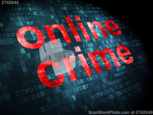 Image of Security concept: Online Crime on digital background