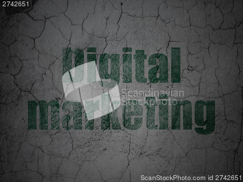 Image of Advertising concept: Digital Marketing on grunge wall background