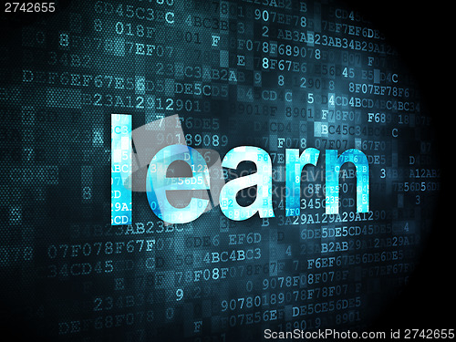 Image of Education concept: Learn on digital background