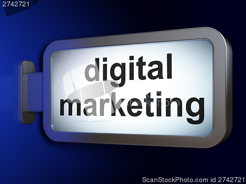 Image of Marketing concept: Digital Marketing on billboard background