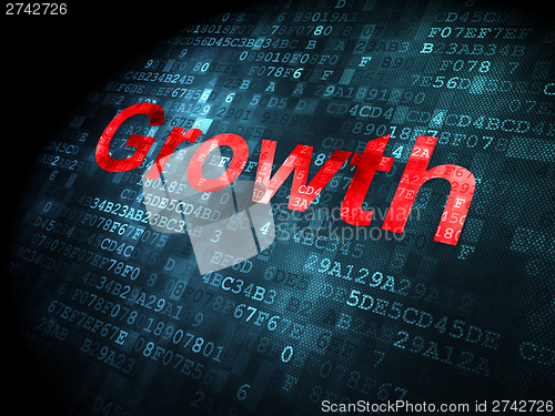 Image of Business concept: Growth on digital background