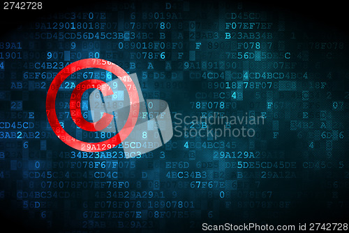 Image of Law concept: Copyright on digital background