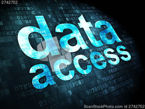 Image of Data concept: Data Access on digital background